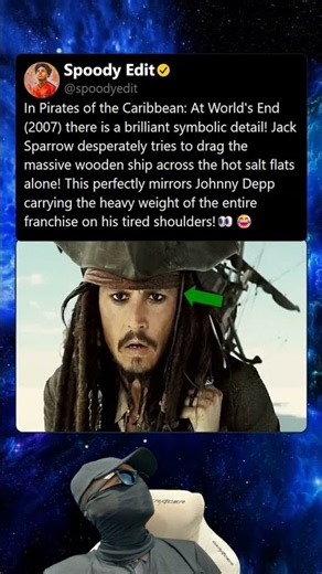 In Pirates of the Caribbean (2007), Johnny Depp physically carried an entire franchise because