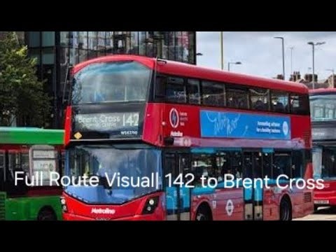 Full Route Visual| 142 Watford Junction - Brent Cross #buses #visual #routes #viral