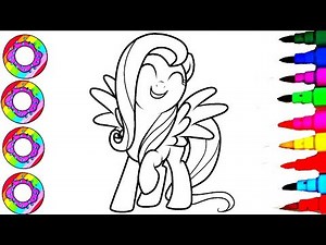 Learn Coloring and Drawing My Little Pony Princess Fluttershy Coloring Page Coloring Sheet