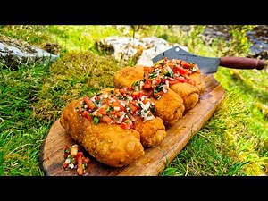 Best Fried Mini Burritos. Crispy as hell!🔥 ASMR Cooking in nature