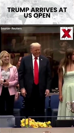 #trump #usopen | Donald Trump arrives at US Open amid cheers | NewsX World