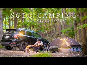 Solo CAR CAMPING in FOREST [ relaxing , comfort food,SUBARU,ASMR ]