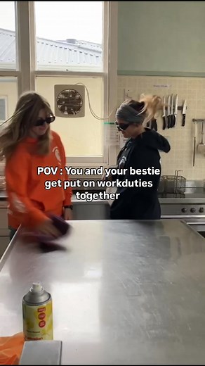 🤷‍♂️ YWAM Value 17 Practice hospitality - Work duties are always a fun part of being a part of a school, especially when you're with your bestie 😏 #ywamnelson #ywamnz | YWAM Nelson NZ