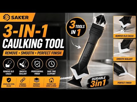 Saker 3-in-1 Caulking Tool Review | Easy Caulk Removal & Smooth Sealant Finish