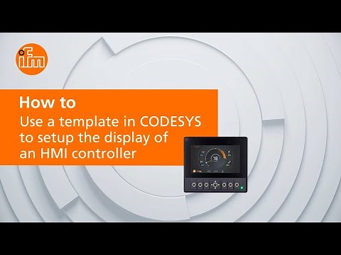How to use a template in CODESYS to setup the display of an HMI controller