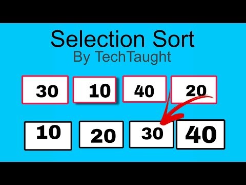 Selection Sort|Data Structure and Algorithms|By TechTaught