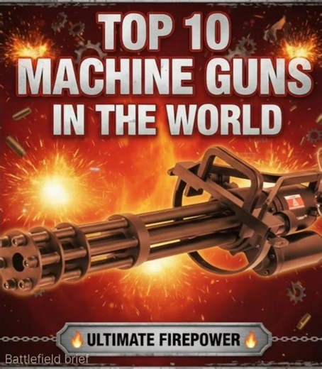 “Top 10 Machine Guns in the World 🔥 Ultimate Firepower Ranked!”#machinegun#m249#viral#top10#gunlover