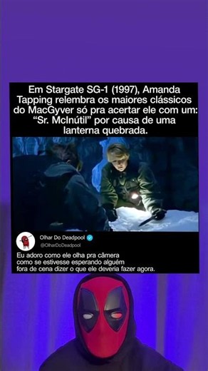 Em Stargate SG-1 (1997), Amanda Tapping o chama de “Sr. McInútil” 😂