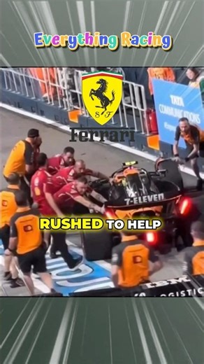 This Is Why F1 Is Different .. Ferrari Pit Crew Helps McLaren After Pit Lane Clash #f1shorts #f1