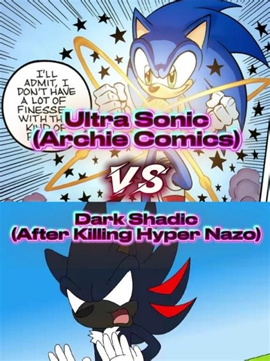 Ultra Sonic Vs Dark Shadic.#UltraSonic #DarkShadic #ArchieSonic #SonicBattle #Shadic #HyperNazo