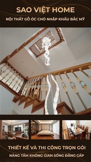 Vai trò của đèn thả trong không gian nội thất gỗ óc chó cao cấp| Sao Việt Home #nhadep