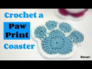 How to Crochet a Paw Print Coaster