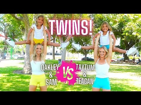 Twin Acro Challenge!! With the Rybka Twins & Taytum & Oakley!
