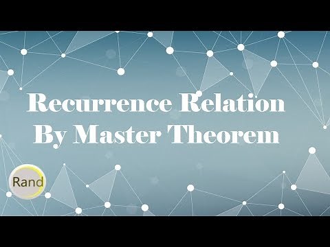 Prove Recurrence Relation By Master Theorem
