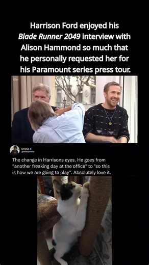 Harrison Ford enjoyed this Blade Runner 2049 interview with Alison Hammond so much that