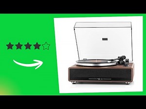 1 BY ONE Tocadiscos HiFi Bluetooth portátil Reproductor de Discos de Vinilo con Cartucho