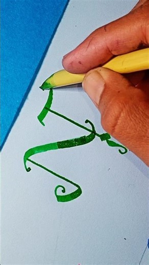 How to Write N in Gothic Calligraphy with wood Clounm | So Amazing and Satisfying lettering #gothic