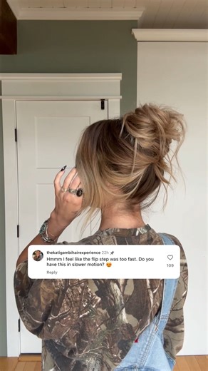 A slower version of the viral messy bun for my hair besties 😘I hope this helps! Save & try! #springhair #hairtutorial | Torie Lynn Bliss
