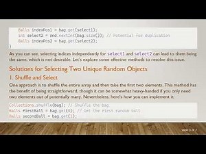 How to Choose Two Random Objects from an Array in Java