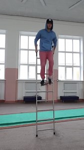 Guy Does Incredible Ladder Tricks