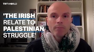 Irish satirist Tadhg Hickey, who uses satire to explain Israel-Palestine conflict, tells TRT World that Ireland's historical experience under oppressive British colonial rule allows Irish people to empathise with the Palestinian struggle. | TRT World