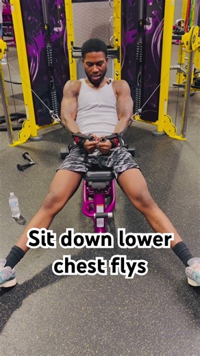 Sit down lower chest flys #gymworkout #chestworkout