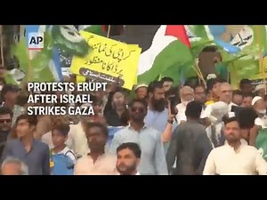 Protests erupt after Israel strikes Gaza