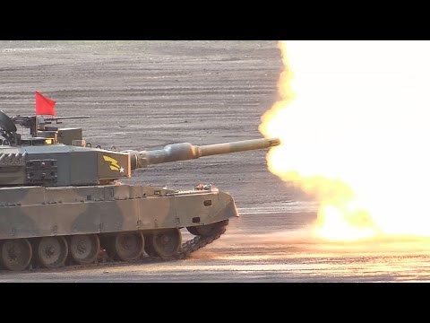 90式戦車 4両の一斉射撃は大迫力!! / Type 90 MBT in Action