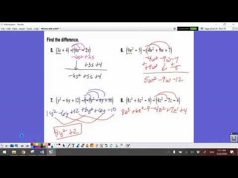 Add/subtract polynomials day 2
