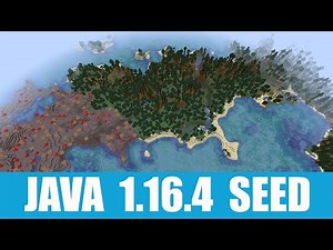 Minecraft Java 1.16.4 Seed: Two mega taiga villages stand next to mushroom island at spawn
