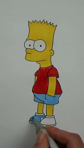 How to draw Bart Simpson