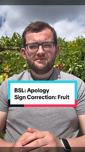 Correction: #Fruit - I showed the wrong sign and I apologise. I’ve included the correct sign for fruit and will make sure my content is correct going forward. | The Deaf Chef