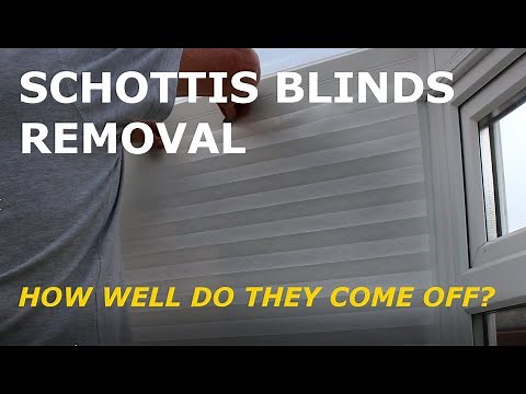 Schottis blinds removal and cleaning glue residue.