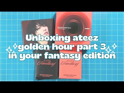 Album Unboxing ✶ ateez golden hour part 3 in your fantasy edition ✶ signed, target, and poca ver