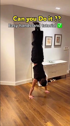 Try this Simple Step Easy handstand tutorial ✅ #calisthenics #sports #fitness #trending