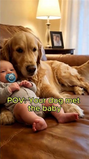 Why Every Baby Needs a Golden Retriever ❤️ #goldenretriever