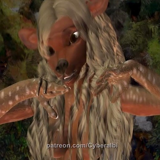 Anthro Furry Deer Girl Transformation Animal TF Fantasy Art #shorts