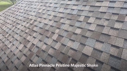 Atlas Pinnacle Majestic Shake. This new shingle color is part of Atlas’s new shingle color line and is rapidly growing in popularity! Former LSU basketball player Shane Harris seems to agree. We thank you for the opportunity to install a full Signature Select Scotch-Guard System on your home! | Pinnacle Exteriors Roofing