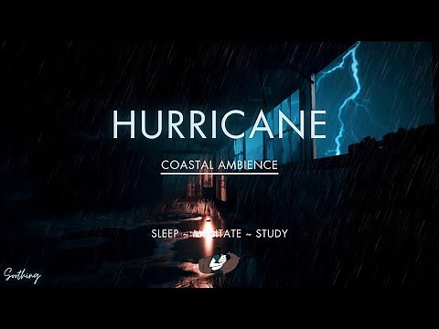 Hurricane Over An Abandoned Warehouse| NO ADS | Rain & Thunder Sounds for Sleeping