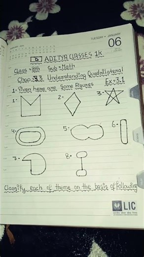Class 8th Chapter 3 Ex-3.1| Understanding Quadrilateral| NCERT solutions