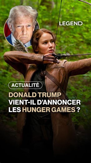 LEGEND on Instagram: "Est-ce que Donald Trump vient d’annoncer les Hunger Games ce jeudi ? On vous parle des « Patriot Games », une compétition qui réunira une fille et un garçon de chaque État américain. #legend #legendmedia"