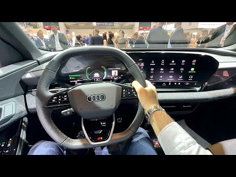 AUDI Q6 e-tron 2024 - INTERIOR details (digital cockpit, infotainment, passenger screen)