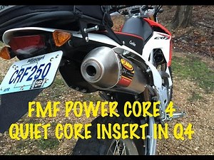 FMF POWERCORE 4 QUIET INSERT IN Q4 HEX db test Review HONDA CRF250L