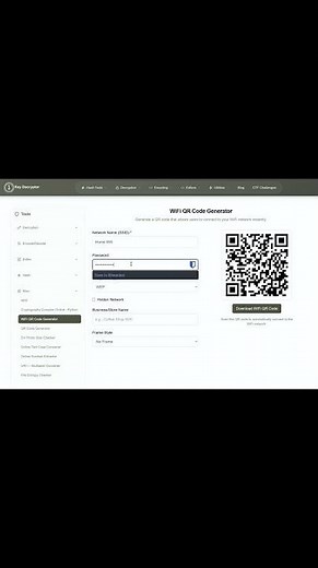 Generate WiFi QR Codes in Seconds - For Home, cafe, Office etc