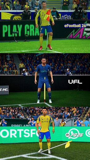 @awesomepcgames on Instagram: "Corner Flag Movement – FC 26 vs eFootball vs UFL ⚽💨 Testing corner flag movement in EA Sports FC 26, eFootball 26, and UFL by walking Ronaldo right through it! ⚽💨 From flag sway, physics response, and realism — which game handles it the best? 👀🔥 Comment your favorite! 👇 #FC26 #efootball26 #UFL #CornerFlag #Ronaldo #GameplayComparison #FootballGames #SoccerGames #PhysicsAnimations #GameRealism FC26Comparison #eFootballComparison #UFLComparison"