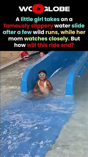 This Girl's WATER SLIDE Crash Looks Painful but Her Reaction Is Priceless