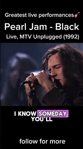 Pearl Jam performing “Black” live, MTV Unplugged, 1992 #liveperformance #pearljam #shorts #short t