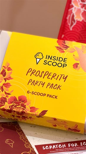 6 scoops of ice cream, a pretty cooler bag, angpao AND a chance to get a YEAR of FREE ice cream? Definitely worth the money 👀 | Inside Scoop