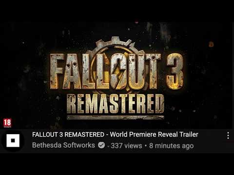 Fallout 3 Remastered (2026) - First Trailer | Bethesda Softworks | Concept