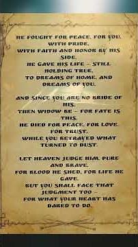 A Poem Born From Loss | In Memory of a Soldier